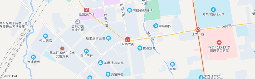 哈尔滨复旦街(哈西大街口)_公交站地图_哈尔滨公交_妙搜公交查询2025