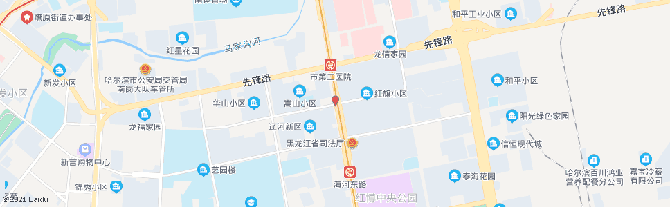 哈尔滨辽河路(红旗大街路口)_公交站地图_哈尔滨公交_妙搜公交查询2024