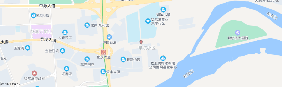 哈尔滨学海街与松北一路交口_公交站地图_哈尔滨公交_妙搜公交查询2024