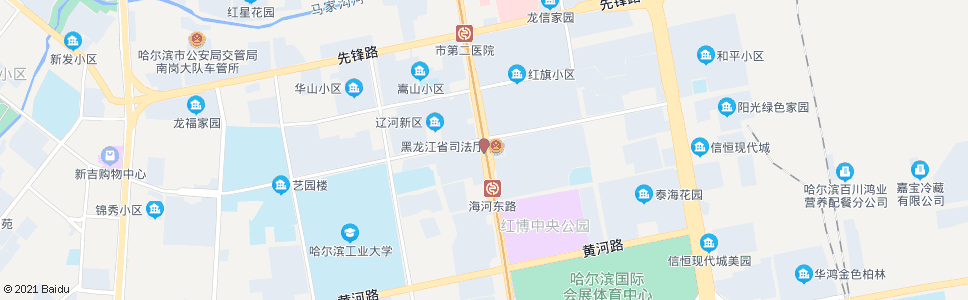 哈尔滨淮河路(红旗大街口)_公交站地图_哈尔滨公交_妙搜公交查询2024