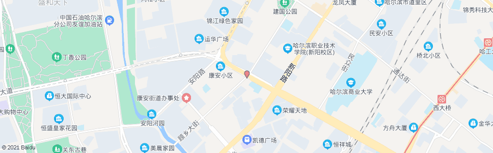 哈尔滨建国街(康安路道口)_公交站地图_哈尔滨公交_妙搜公交查询2024