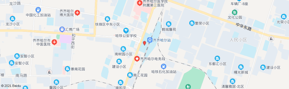 齐齐哈尔齐齐哈尔大学_公交站地图_齐齐哈尔公交_妙搜公交查询2024