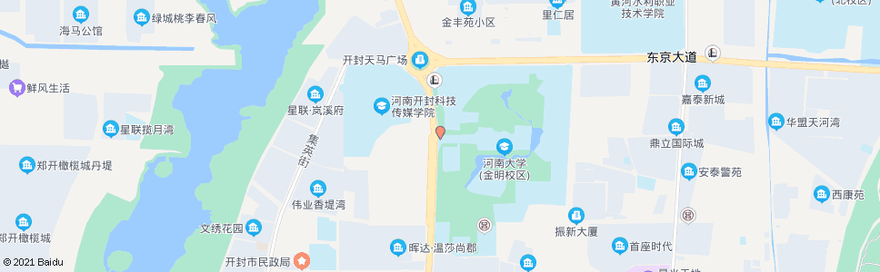 开封河南大学新校区西门_公交站地图_开封公交_妙搜公交查询2024