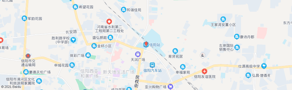 信阳新华市场_公交站地图_信阳公交_妙搜公交查询2025