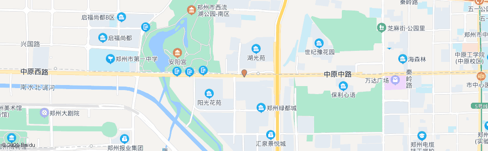 郑州中原路湖光苑_公交站地图_郑州公交_妙搜公交查询2024