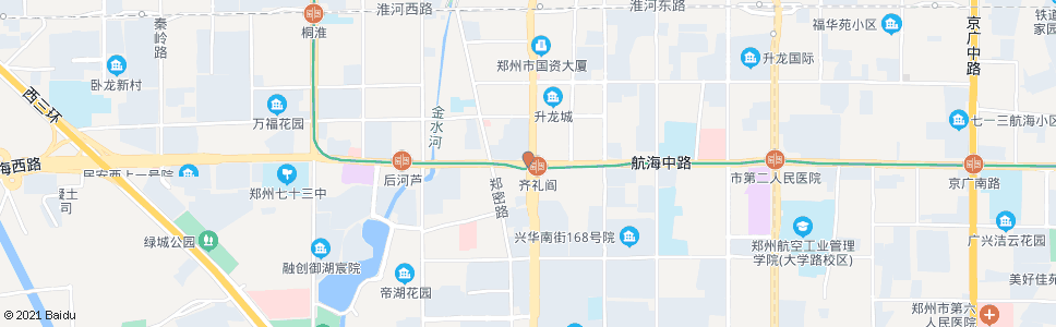 郑州嵩山路航海路站_公交站地图_郑州公交_妙搜公交查询2024