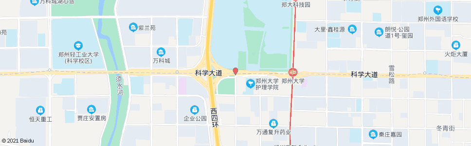 郑州檀香路科学大道_公交站地图_郑州公交_妙搜公交查询2024