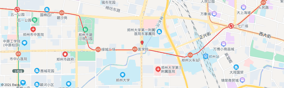 郑州大学路中原路北_公交站地图_郑州公交_妙搜公交查询2024