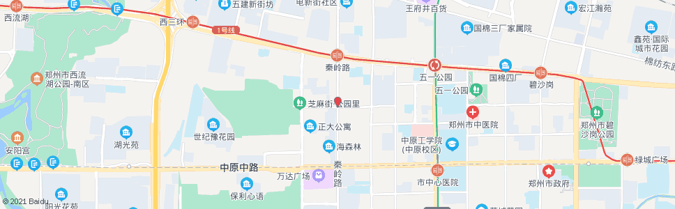 郑州秦岭路岗坡路站_公交站地图_郑州公交_妙搜公交查询2024