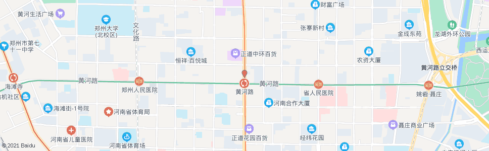 郑州花园路黄河路站_公交站地图_郑州公交_妙搜公交查询2024