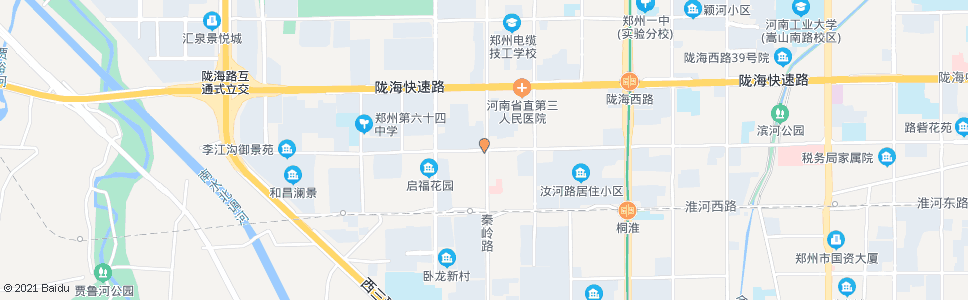 郑州汝河路秦岭路_公交站地图_郑州公交_妙搜公交查询2024