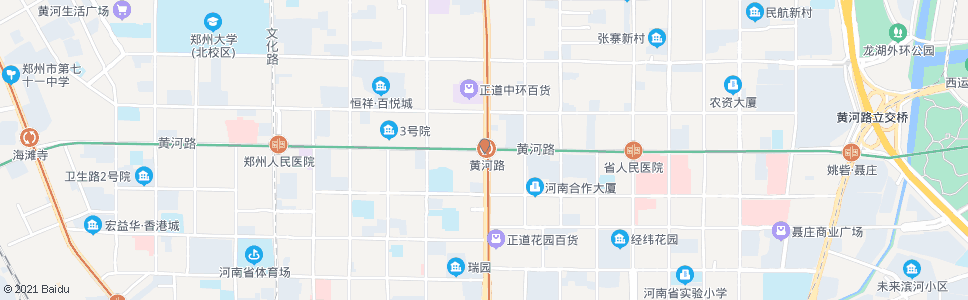 郑州黄河路花园路_公交站地图_郑州公交_妙搜公交查询2024