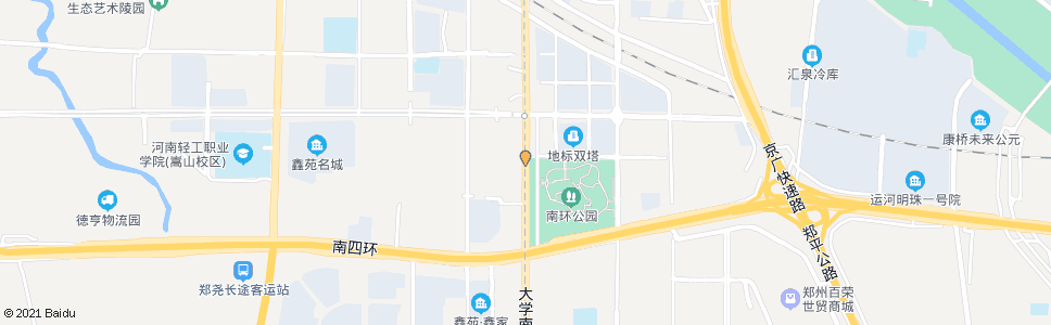 郑州大学南路烟墩坡站_公交站地图_郑州公交_妙搜公交查询2024