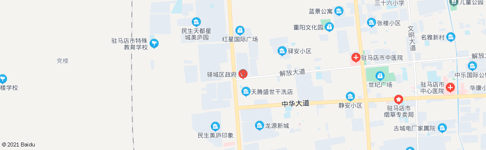 驻马店区政府(驿城)_公交站地图_驻马店公交_妙搜公交查询2024