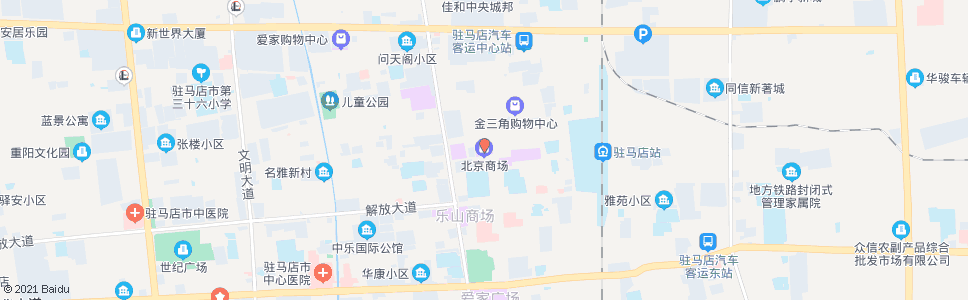 驻马店北京商场_公交站地图_驻马店公交_妙搜公交查询2024