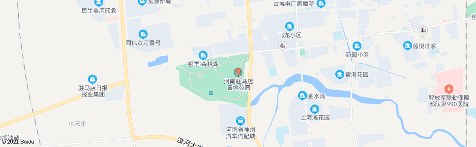 驻马店置地公园_公交站地图_驻马店公交_妙搜公交查询2024