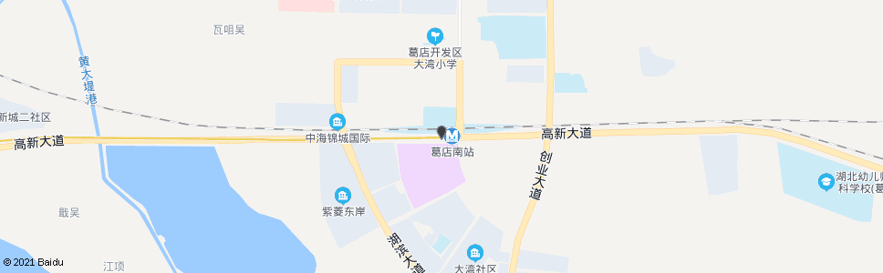 鄂州高新大道城铁站_公交站地图_鄂州公交_妙搜公交查询2024