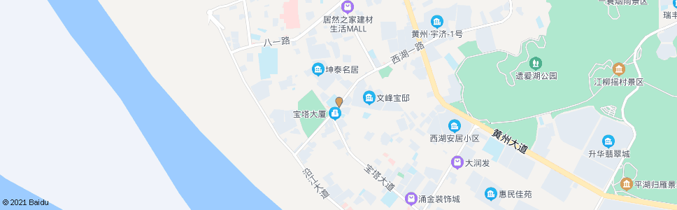 黄冈宝塔中学_公交站地图_黄冈公交_妙搜公交查询2025