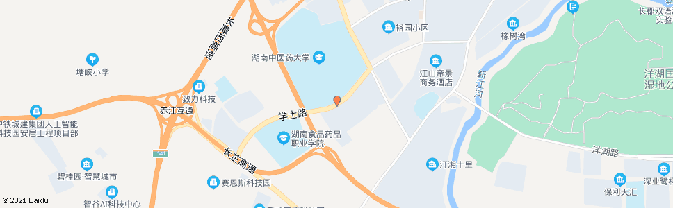 长沙湖南中医药大学南门_公交站地图_长沙公交_妙搜公交查询2025