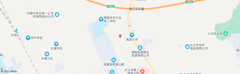 长沙沅丰坝中学_公交站地图_长沙公交_妙搜公交查询2025