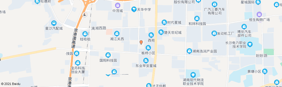 长沙板桥小学东_公交站地图_长沙公交_妙搜公交查询2025