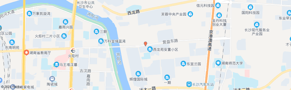 长沙营盘东路浏阳河大桥东_公交站地图_长沙公交_妙搜公交查询2025