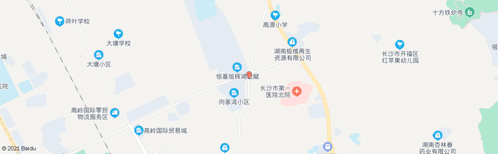 长沙六医院_公交站地图_长沙公交_妙搜公交查询2025