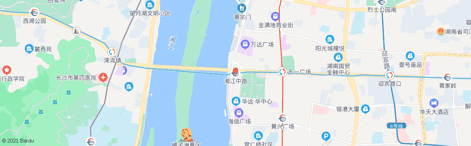 长沙湘江中路站_公交站地图_长沙公交_妙搜公交查询2025