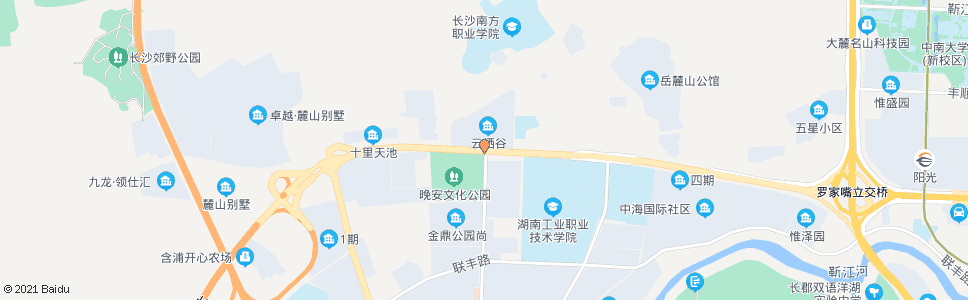 长沙云栖路车塘河路口_公交站地图_长沙公交_妙搜公交查询2025