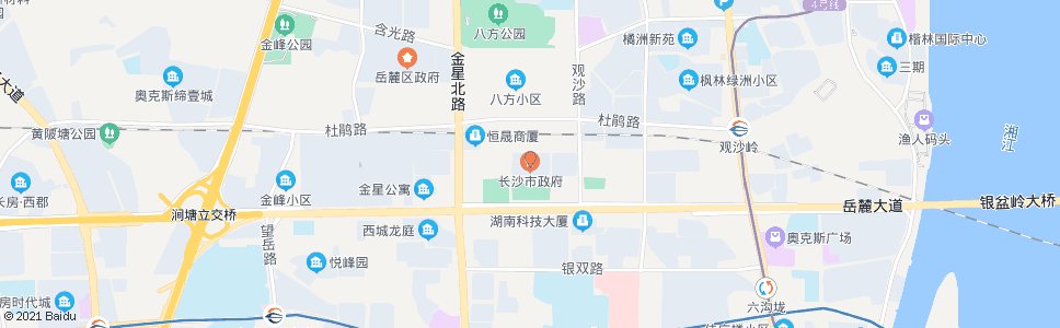 长沙市政府_公交站地图_长沙公交_妙搜公交查询2025