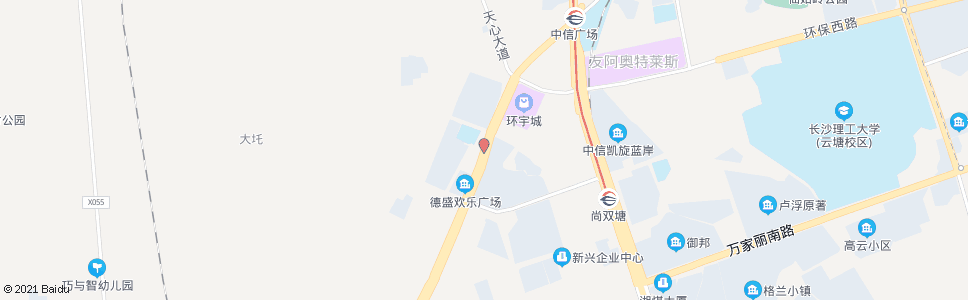 长沙中意路新梅路口_公交站地图_长沙公交_妙搜公交查询2025