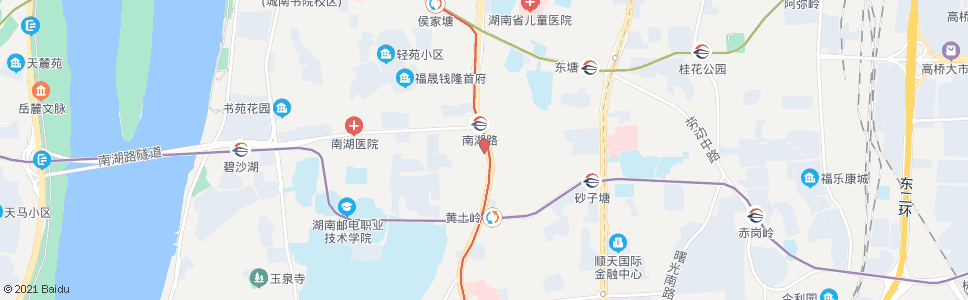 长沙黄土岭(长沙五洲医院)_公交站地图_长沙公交_妙搜公交查询2025