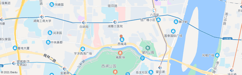 长沙岳华路咸嘉湖路口_公交站地图_长沙公交_妙搜公交查询2025