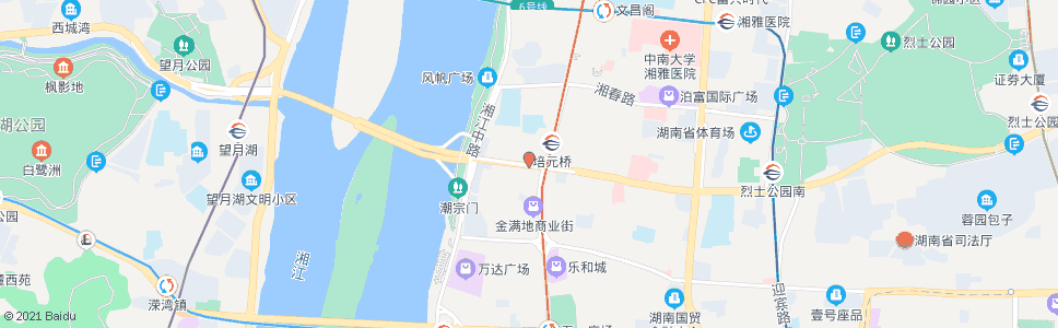 长沙营盘路西_公交站地图_长沙公交_妙搜公交查询2025