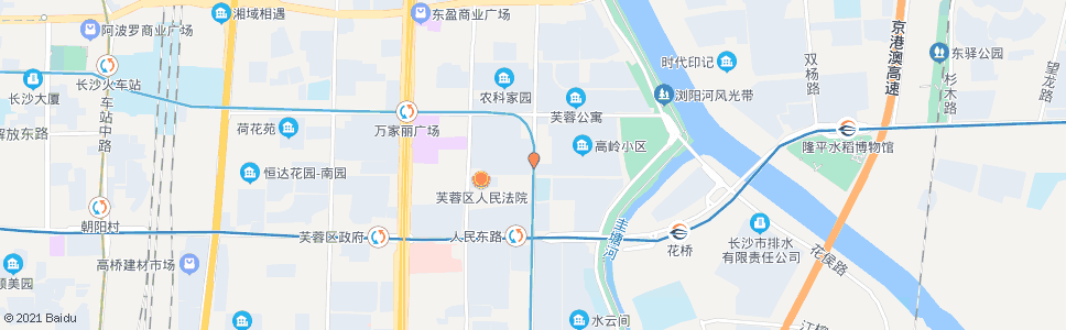 长沙古曲路法院路口_公交站地图_长沙公交_妙搜公交查询2025