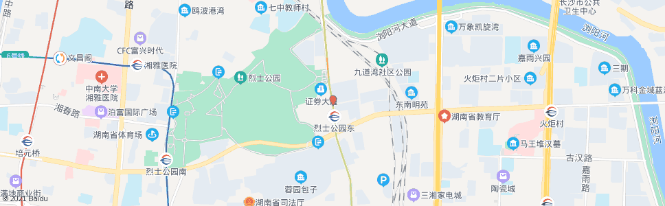 长沙新华联(王府花园)(临)_公交站地图_长沙公交_妙搜公交查询2025