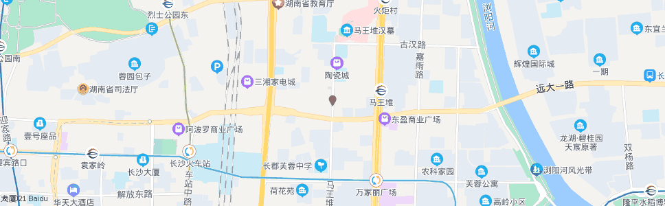 长沙马王堆市场_公交站地图_长沙公交_妙搜公交查询2025