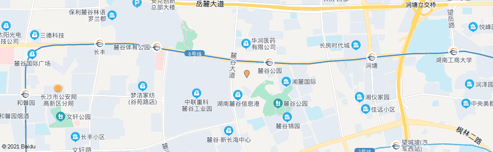 长沙高新区管委会(谷园路)_公交站地图_长沙公交_妙搜公交查询2025