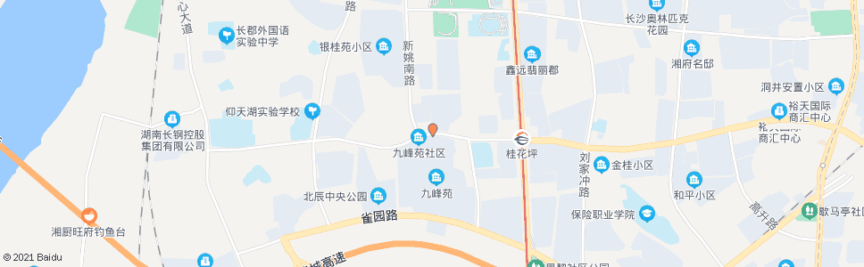 长沙九峰小区北门_公交站地图_长沙公交_妙搜公交查询2025