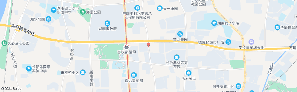 长沙刘家冲路湘府路口_公交站地图_长沙公交_妙搜公交查询2025