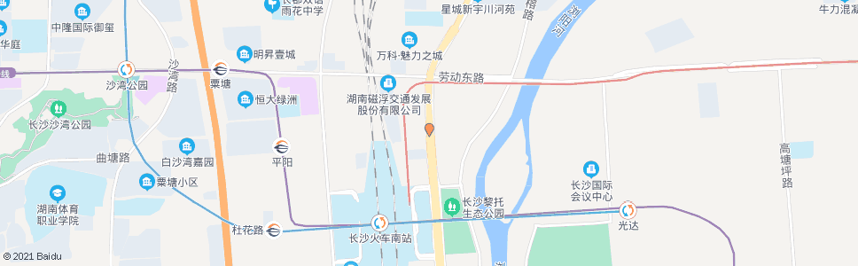 长沙红旗路口_公交站地图_长沙公交_妙搜公交查询2025