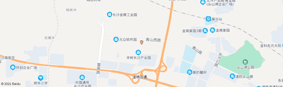 长沙金南路青山路口_公交站地图_长沙公交_妙搜公交查询2025