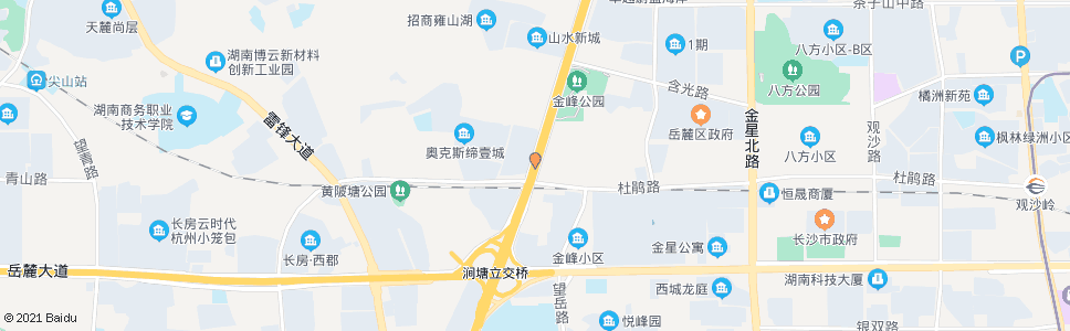 长沙西二环杜鹃路口_公交站地图_长沙公交_妙搜公交查询2025