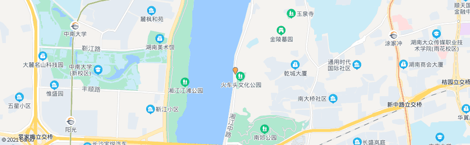 长沙湘江路殷家冲路口_公交站地图_长沙公交_妙搜公交查询2025