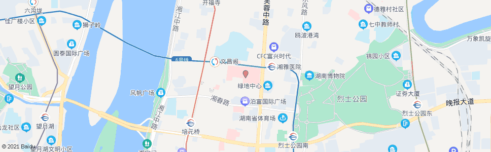 长沙湘雅路西_公交站地图_长沙公交_妙搜公交查询2025