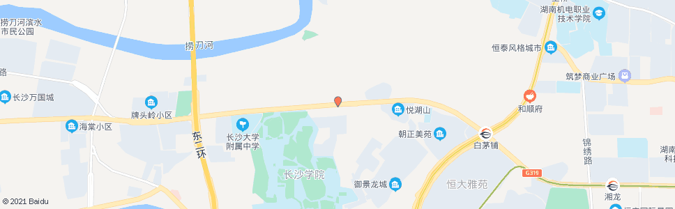 长沙福元路山月路口_公交站地图_长沙公交_妙搜公交查询2025