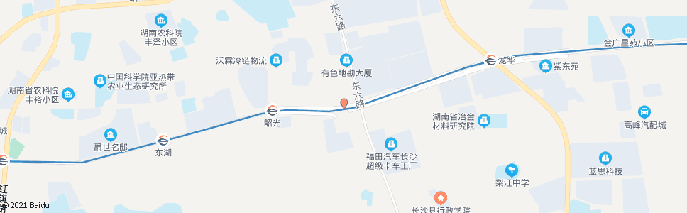 长沙东六路口西_公交站地图_长沙公交_妙搜公交查询2025