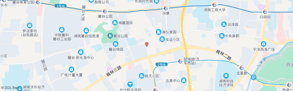 长沙麓景路咸嘉湖路口_公交站地图_长沙公交_妙搜公交查询2025