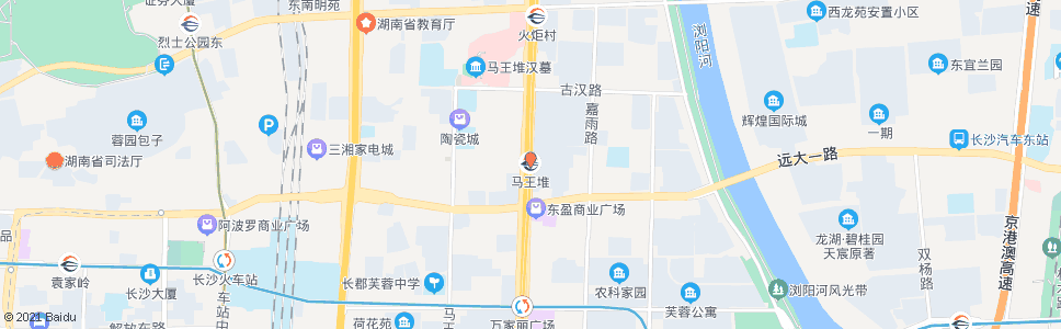 长沙马王堆路口_公交站地图_长沙公交_妙搜公交查询2025