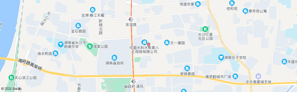 长沙正塘坡路口_公交站地图_长沙公交_妙搜公交查询2025